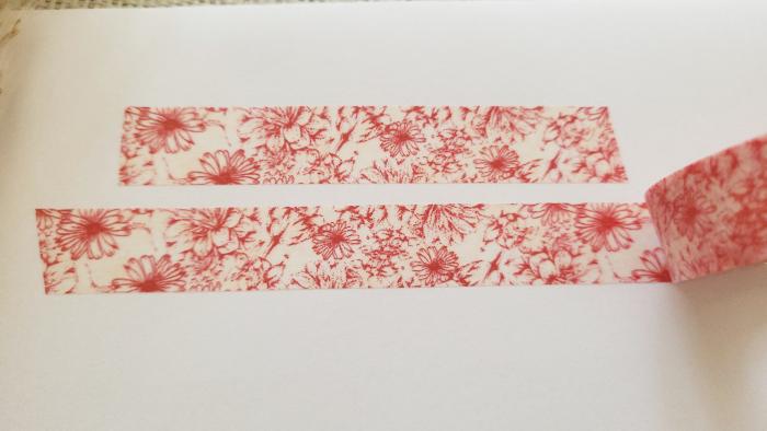 Washi Tape rote Blumen